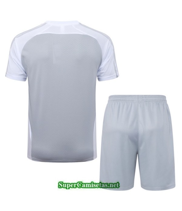 Tailandia Camiseta Kit De Entrenamiento Real Madrid Gris/blanco 2025 2026 S20323