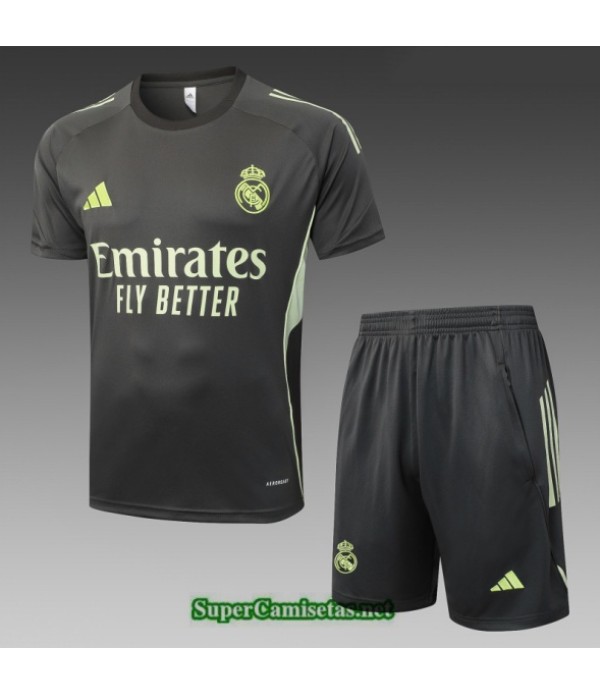 Tailandia Camiseta Kit De Entrenamiento Real Madrid Gris/verde 2025 2026 S20324