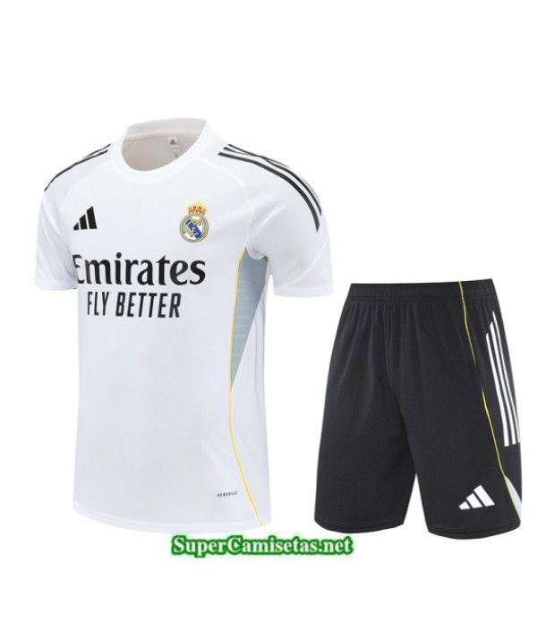 Tailandia Camiseta Kit De Entrenamiento Real Madrid Niño Blanco/negro 2025 2026 S20224