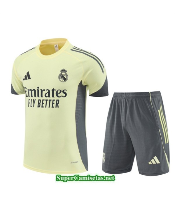 Tailandia Camiseta Kit De Entrenamiento Real Madrid Niño Amarillo/azul Marino 2025 2026 S20231