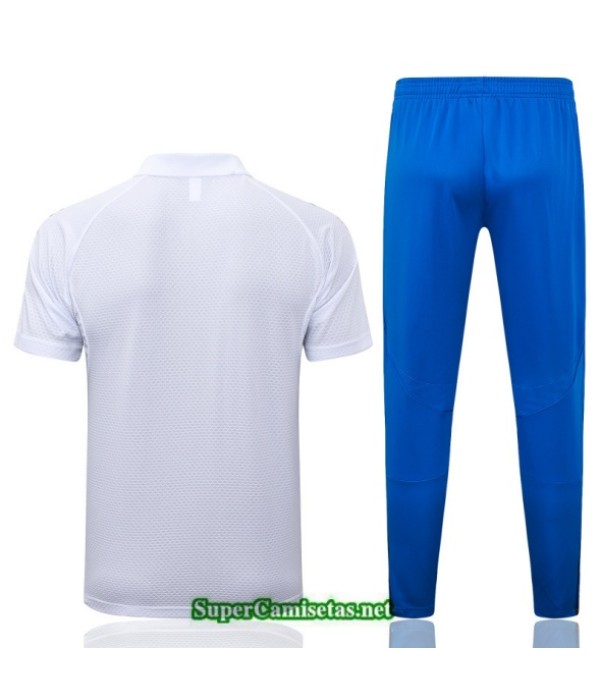Tailandia Camiseta Kit De Entrenamiento Real Madrid Polo Blanco/azul 2025 2026 S20286