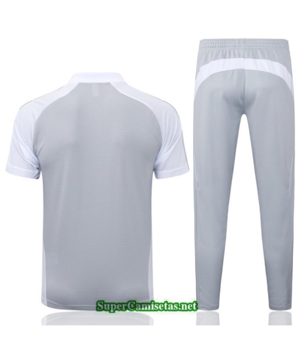 Tailandia Camiseta Kit De Entrenamiento Real Madrid Polo Gris/blanco 2025 2026 S20322