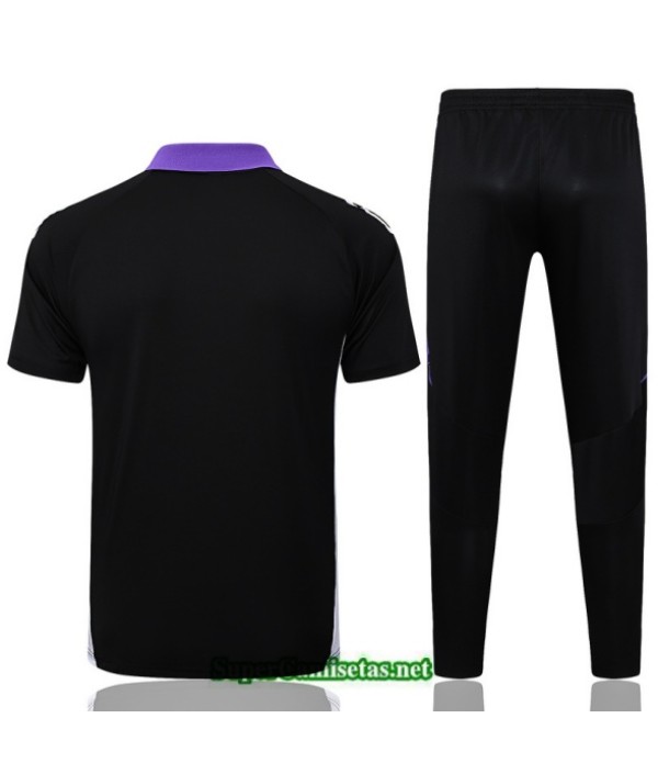 Tailandia Camiseta Kit De Entrenamiento Real Madrid Polo Negro/violeta/blanco 2025 2026 S20315