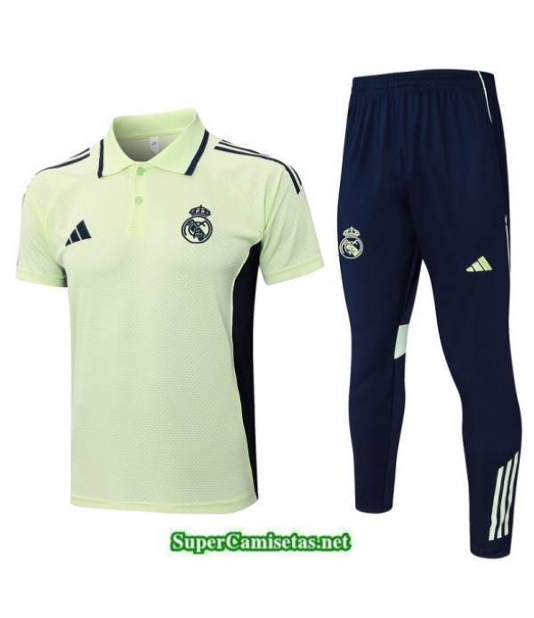 Tailandia Camiseta Kit De Entrenamiento Real Madrid Polo Verde/azul Marino 2025 2026 S20339