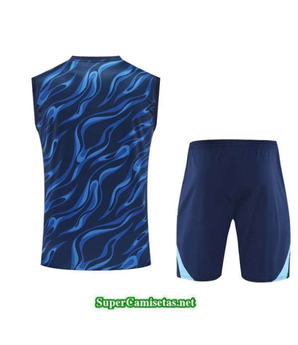 Tailandia Camiseta Kit De Entrenamiento Real Madrid Sin Mangas Azul Marino 2025 2026 S20251