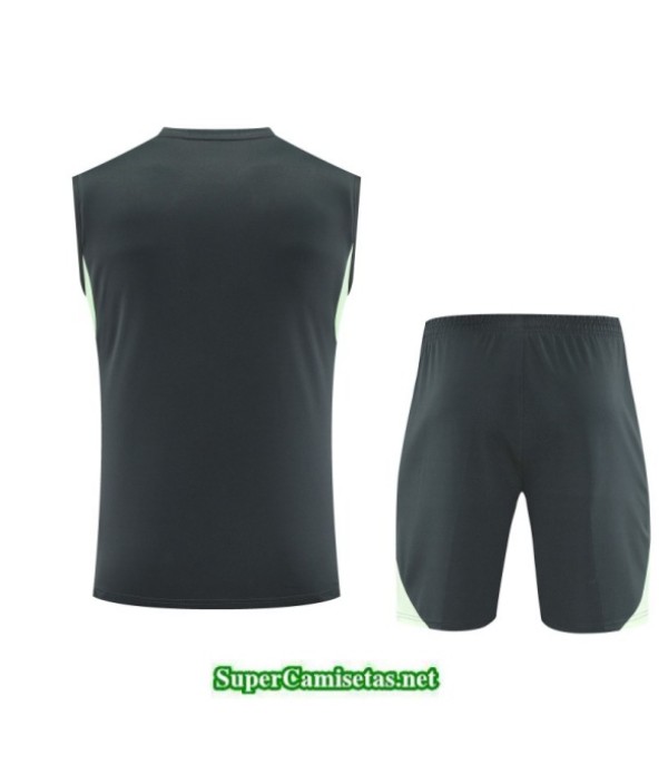 Tailandia Camiseta Kit De Entrenamiento Real Madrid Sin Mangas Azul Marino/verde 2025 2026 S20252