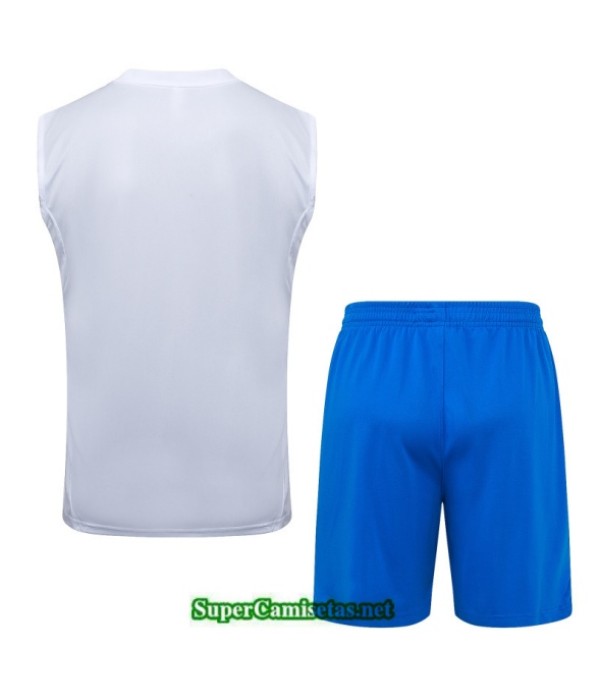 Tailandia Camiseta Kit De Entrenamiento Real Madrid Sin Mangas Blanco/azul 2025 2026 S20244