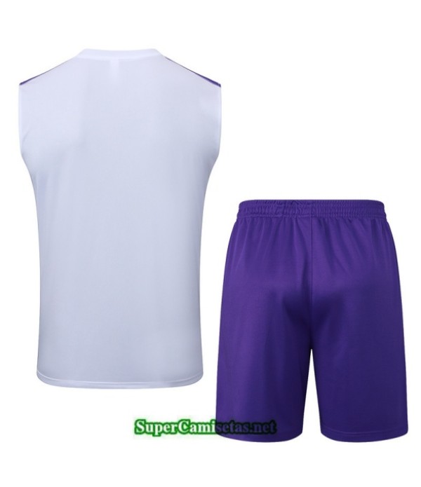 Tailandia Camiseta Kit De Entrenamiento Real Madrid Sin Mangas Blanco/violeta 2025 2026 S20247