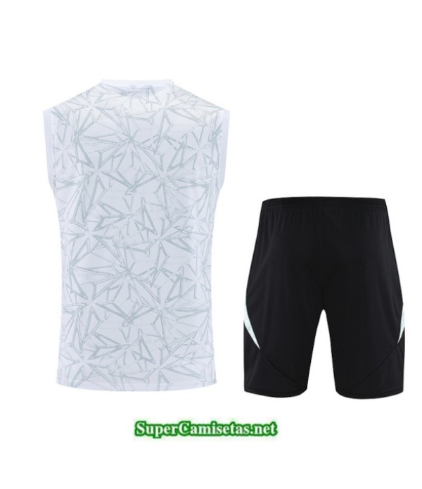 Tailandia Camiseta Kit De Entrenamiento Real Madrid Sin Mangas Blanco/negro 2025 2026 S20240