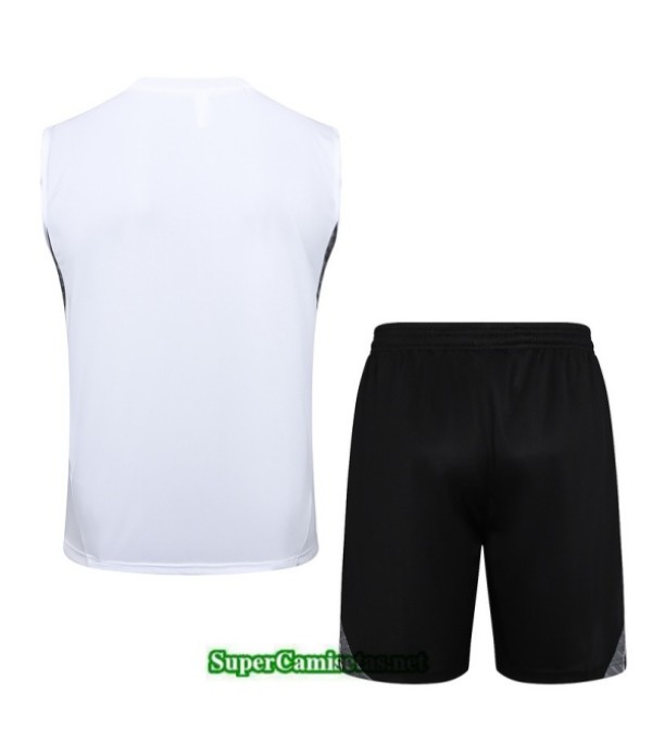 Tailandia Camiseta Kit De Entrenamiento Real Madrid Sin Mangas Blanco/negro 2025 2026 S20245