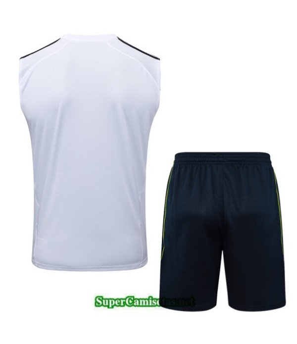 Tailandia Camiseta Kit De Entrenamiento Real Madrid Sin Mangas Blanco/negro 2025 2026 S20246
