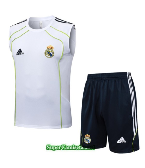 Tailandia Camiseta Kit De Entrenamiento Real Madrid Sin Mangas Blanco/negro 2025 2026 S20246