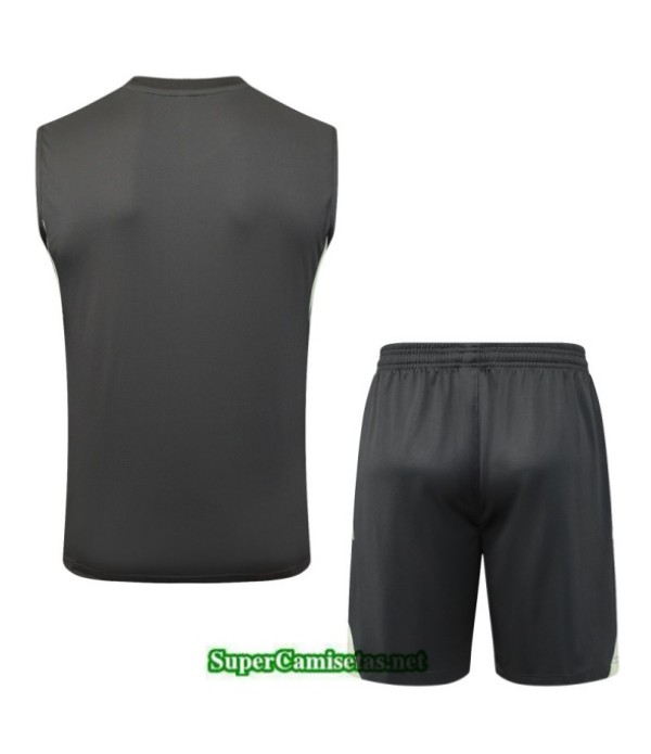 Tailandia Camiseta Kit De Entrenamiento Real Madrid Sin Mangas Gris/verde 2025 2026 S20260