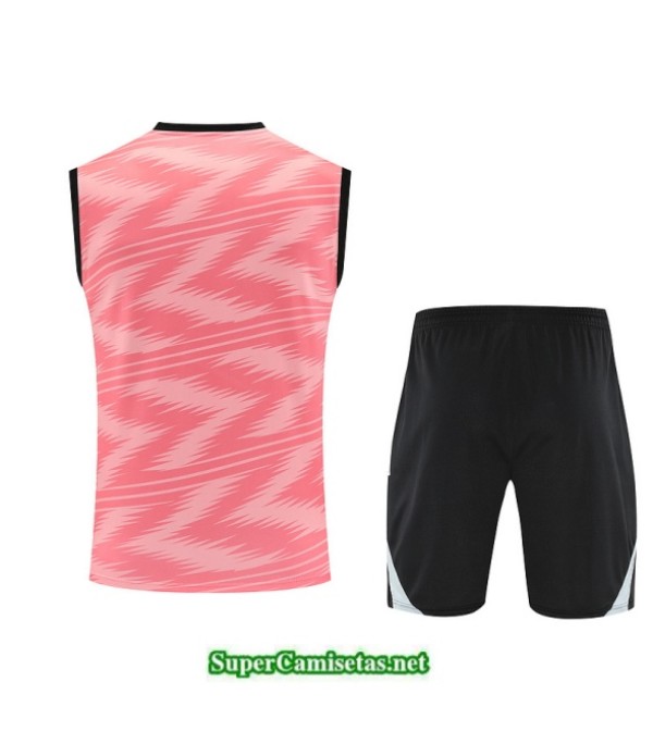 Tailandia Camiseta Kit De Entrenamiento Real Madrid Sin Mangas Rosa/negro 2025 2026 S20254