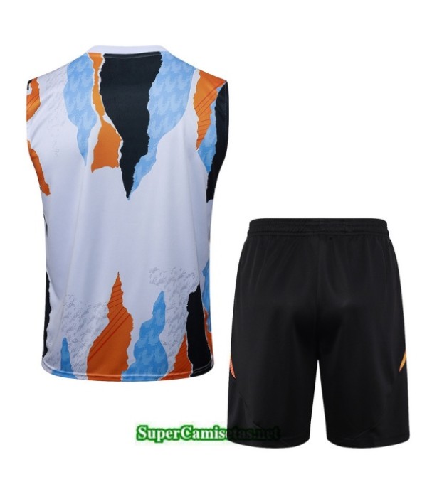 Tailandia Camiseta Kit De Entrenamiento Real Madrid Sin Mangas Amarillo/blanco 2025 2026 S20258