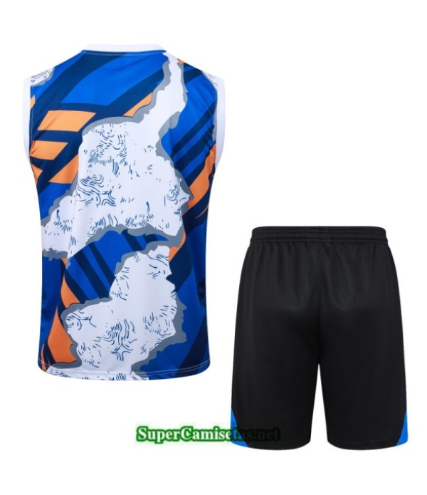 Tailandia Camiseta Kit De Entrenamiento Real Madrid Sin Mangas Negro/azul 2025 2026 S20265