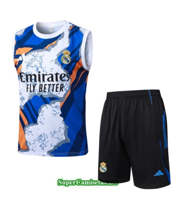 Tailandia Camiseta Kit De Entrenamiento Real Madrid Sin Mangas Negro/azul 2025 2026 S20265