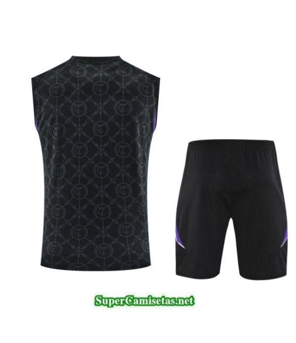 Tailandia Camiseta Kit De Entrenamiento Real Madrid Sin Mangas Negro/violeta 2025 2026 S20278