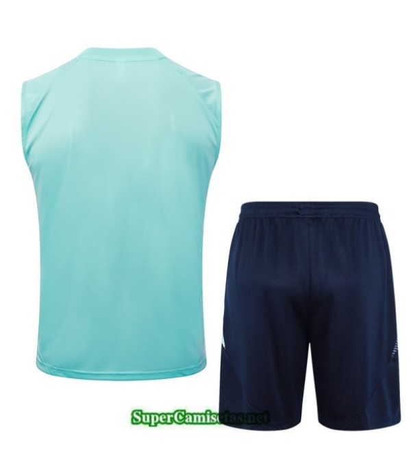 Tailandia Camiseta Kit De Entrenamiento Real Madrid Sin Mangas Verde/azul 2025 2026 S20269