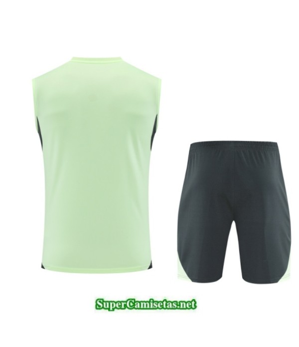 Tailandia Camiseta Kit De Entrenamiento Real Madrid Sin Mangas Verde/azul Marino 2025 2026 S20263