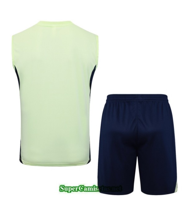 Tailandia Camiseta Kit De Entrenamiento Real Madrid Sin Mangas Verde/azul Marino 2025 2026 S20268