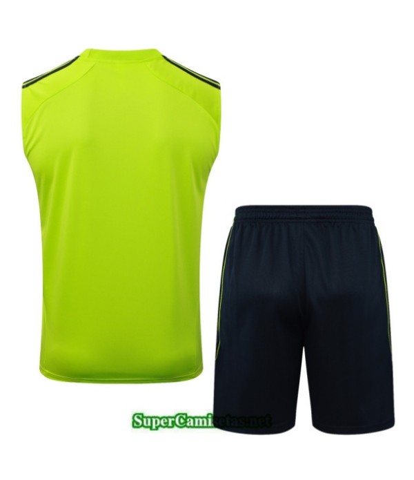 Tailandia Camiseta Kit De Entrenamiento Real Madrid Sin Mangas Verde/negro/blanco 2025 2026 S20253