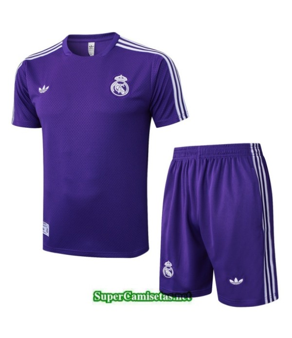 Tailandia Camiseta Kit De Entrenamiento Real Madrid Violeta/blanco 2025 2026 S20352