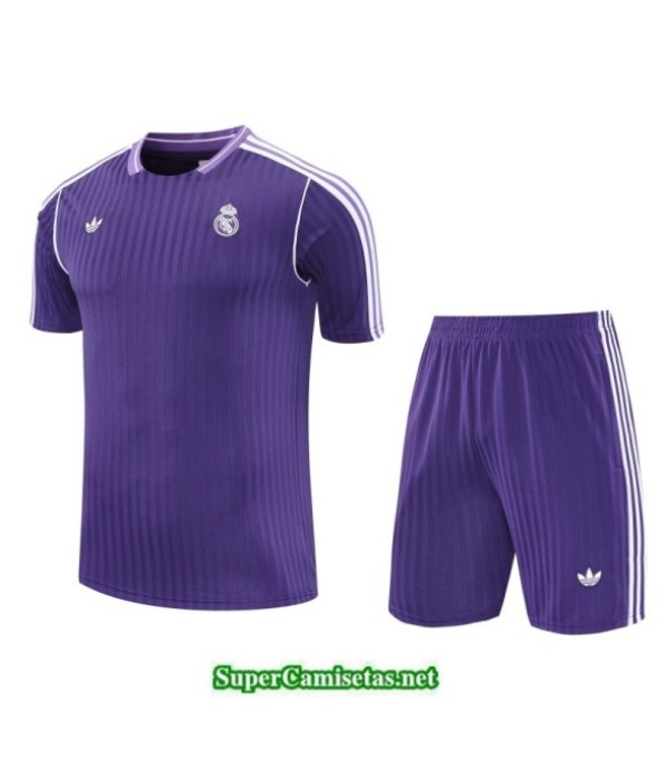Tailandia Camiseta Kit De Entrenamiento Real Madrid Violeta/blanco 2025 2026 S20353