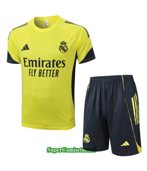 Tailandia Camiseta Kit De Entrenamiento Real Madrid Amarillo/azul Marino 2025 2026 S20320