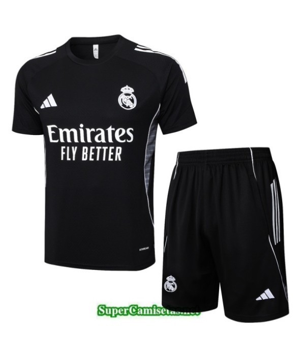 Tailandia Camiseta Kit De Entrenamiento Real Madrid Negro/blanco 2025 2026 S20314