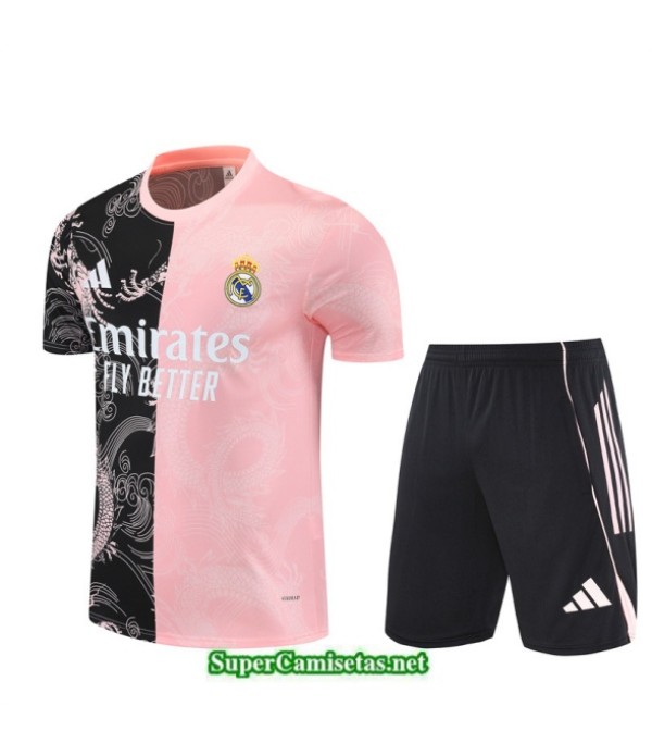 Tailandia Camiseta Kit De Entrenamiento Real Madrid Negro/rosa 2025 2026 S20300