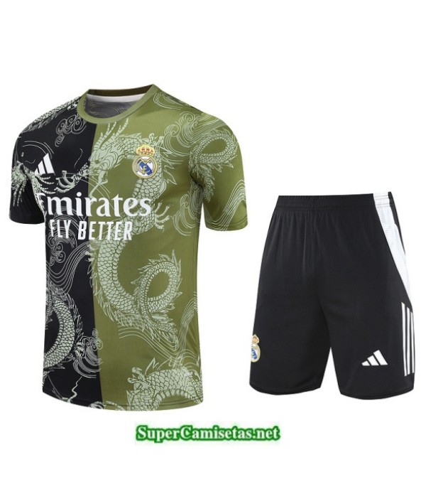 Tailandia Camiseta Kit De Entrenamiento Real Madrid Verde/negro/blanco 2025 2026 S20330