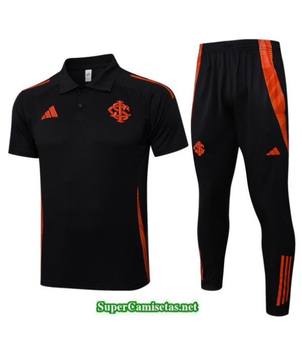 Tailandia Camiseta Kit De Entrenamiento Sc Internacional Polo Negro/naranja 2025 2026 S20139