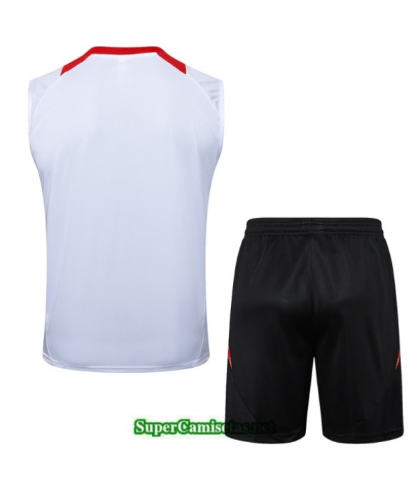 Tailandia Camiseta Kit De Entrenamiento Sc Internacional Sin Mangas Blanco/negro/rojo 2025 2026 S20135