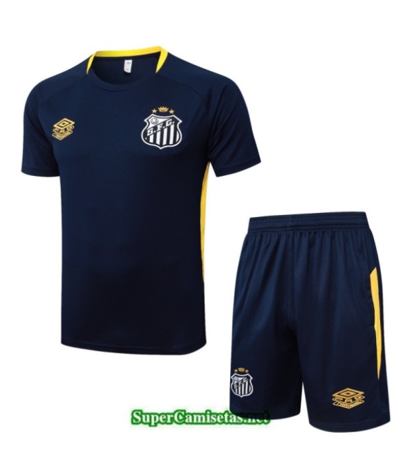 Tailandia Camiseta Kit De Entrenamiento Santos Short Azul Marino/amarillo 2025 2026 S20129