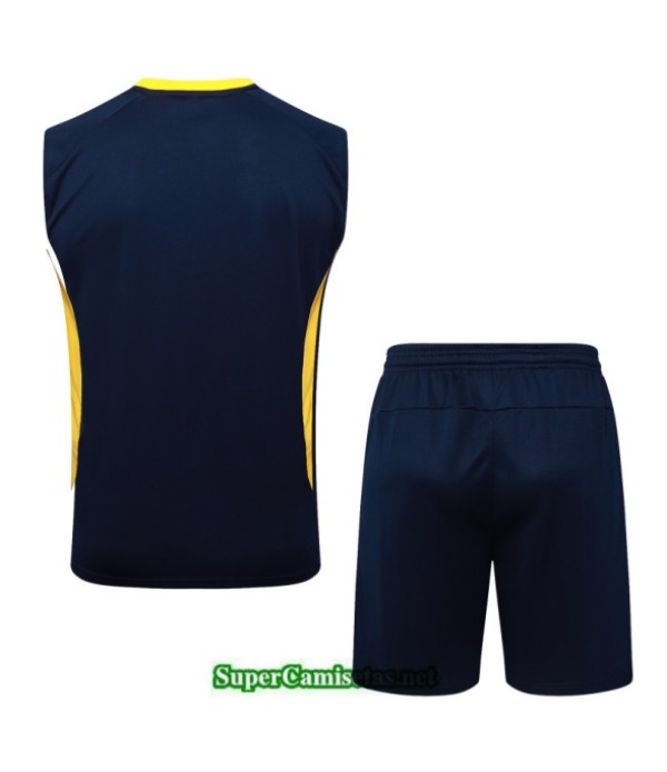 Tailandia Camiseta Kit De Entrenamiento Santos Sin Mangas Azul Marino/amarillo 2025 2026 S20128