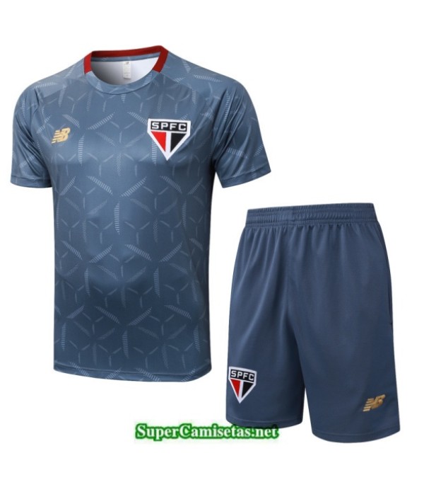 Tailandia Camiseta Kit De Entrenamiento Sao Paulo Gris 2025 2026 S20134