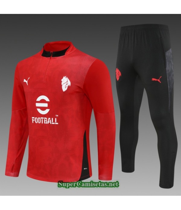 Tailandia Chandal Ac Milan Niño Rojo/negro 2025 2026 S21950