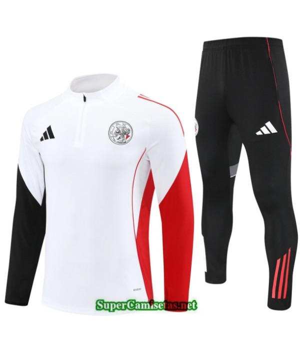 Tailandia Chandal Ajax Blanco/negro/rojo 2025 2026 S21304