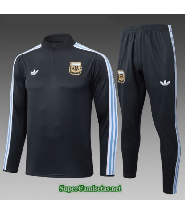 Tailandia Chandal Argentina Niño Gris Oscuro/azul/blanco 2025 2026 S21917