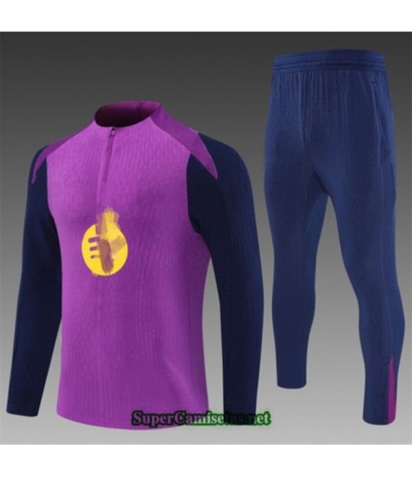 Tailandia Chandal Barcelona Player Violeta/azul Ma...