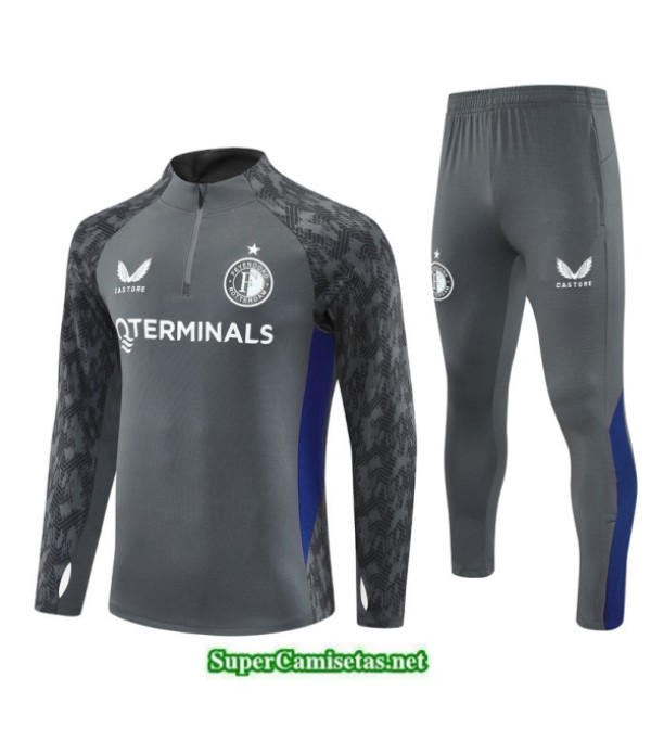 Tailandia Chandal Feyenoord Niño Gris Oscuro 2025 2026 S21720