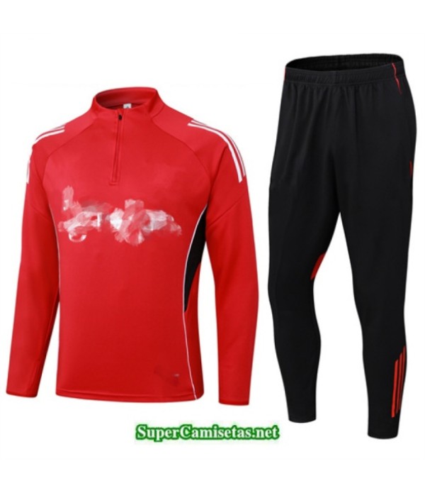 Tailandia Chandal Manchester United Niño Rojo/negro/blanco 2025 2026 S21947