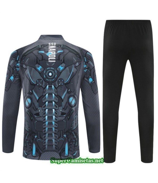 Tailandia Chandal Napoli Niño Gris Oscuro/negro 2025 2026 S21966