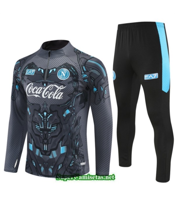 Tailandia Chandal Napoli Niño Gris Oscuro/negro 2025 2026 S21966