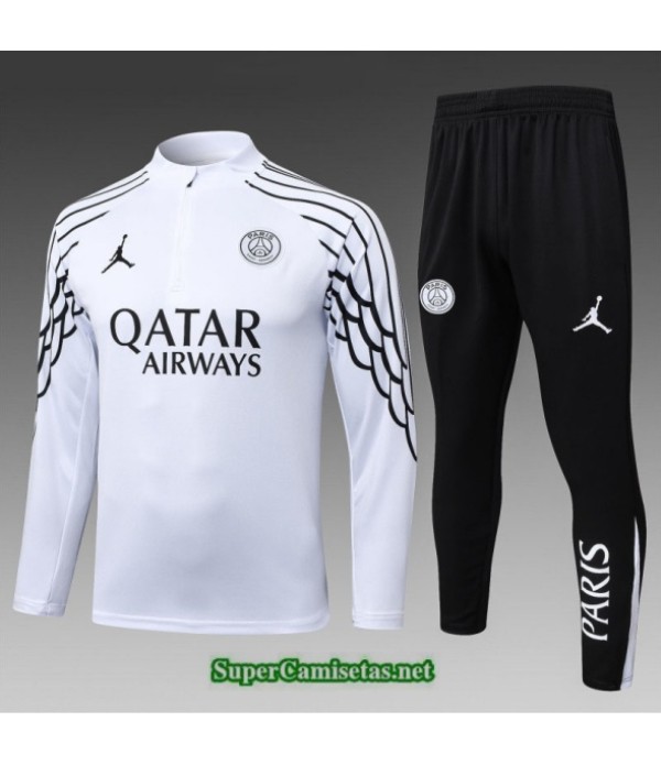 Tailandia Chandal Psg Niño Blanco/negro 2025 2026 S21874