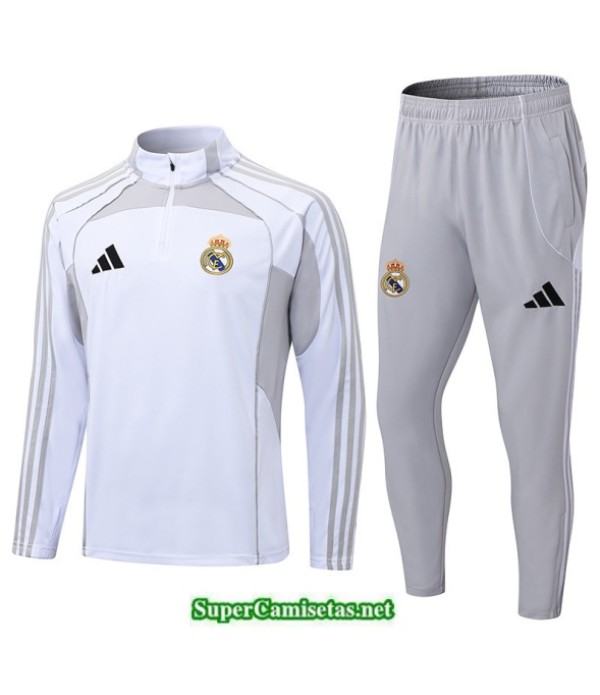 Tailandia Chandal Real Madrid Blanco/gris 2025 2026 S21457