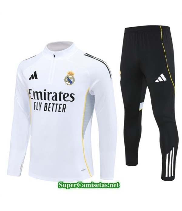 Tailandia Chandal Real Madrid Blanco/negro/amarill...