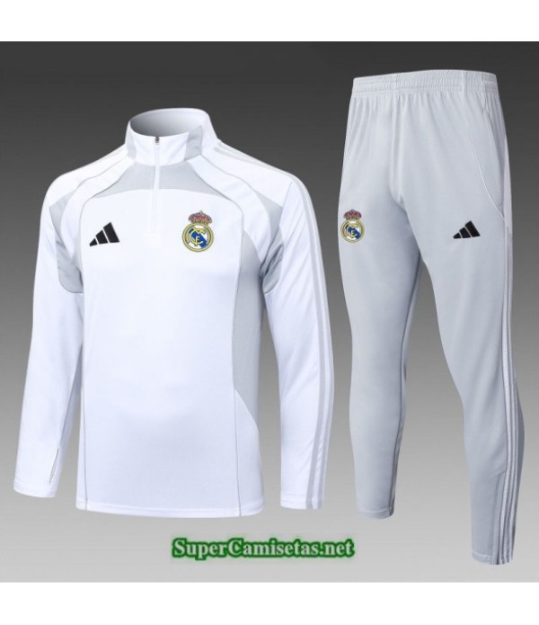 Tailandia Chandal Real Madrid Niño Blanco/gris 20...