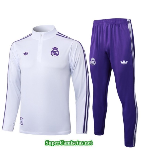 Tailandia Chandal Real Madrid Niño Blanco/violeta 2025 2026 S21805